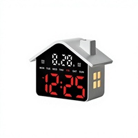 Horloge de bureau numérique LED, luminosité réglable, veilleuse, affichage du calendrier et du jour de la semaine, horloge de table électronique