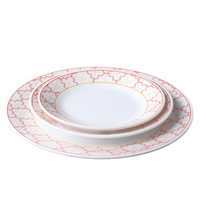 Assiettes en mélamine de style occidental, rondes, durables, pour hôtels, restaurants, fêtes, service de table - Product Image 5