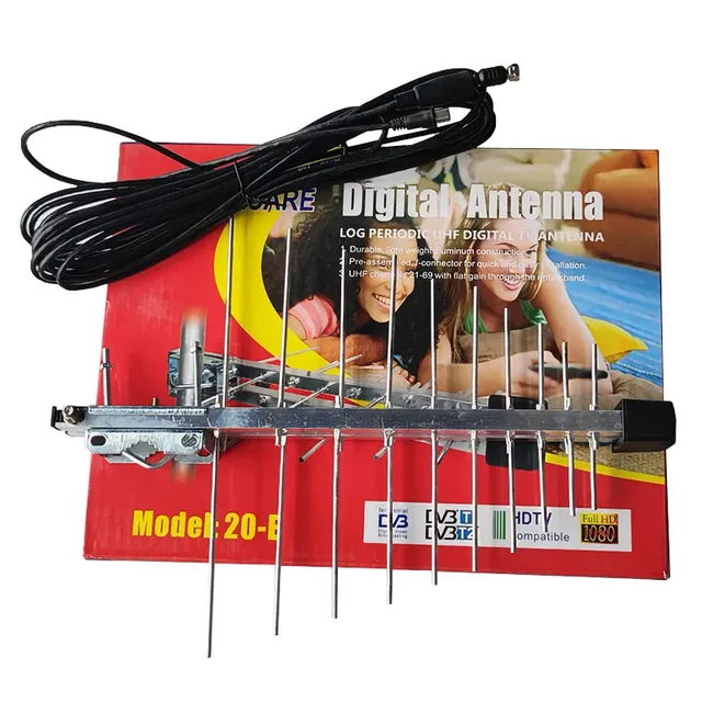 Yagi Antenna HD Digital Outdoor Antenna 8dBi DVB-T2 ATSCT ISDBT UHFVHF TV Receiver Terrestrial Signal Digital Video Broadcasting
