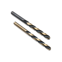 4341 DIN338 Forets à métaux HSS noirs et jaunes à tige droite 8.5MM