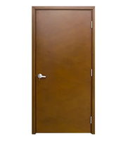 Portes en bois massif ignifuges avec design moderne à plat pour usage intérieur commercial, résistantes au feu