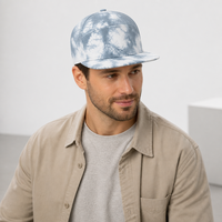 Casquette de baseball unisexe personnalisée en sergé tie-dye à 7 panneaux et visière plate, style formel, vintage, sportif, pour le quotidien, décontracté, extérieur, mode et streetwear