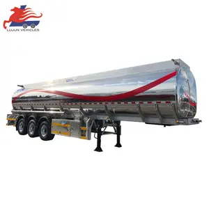 3 4 Axle Fuel Tank Semi Trailer Fuel Oil Transportation Water Tanker Trailer Aluminum Petrol Oil Tanker