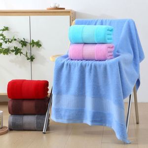 Ensemble de serviettes de bain de luxe en polyester-coton 70x140cm, super absorbantes, séchage rapide, douces, motif original, tissées, couleur personnalisable - Product Image 2