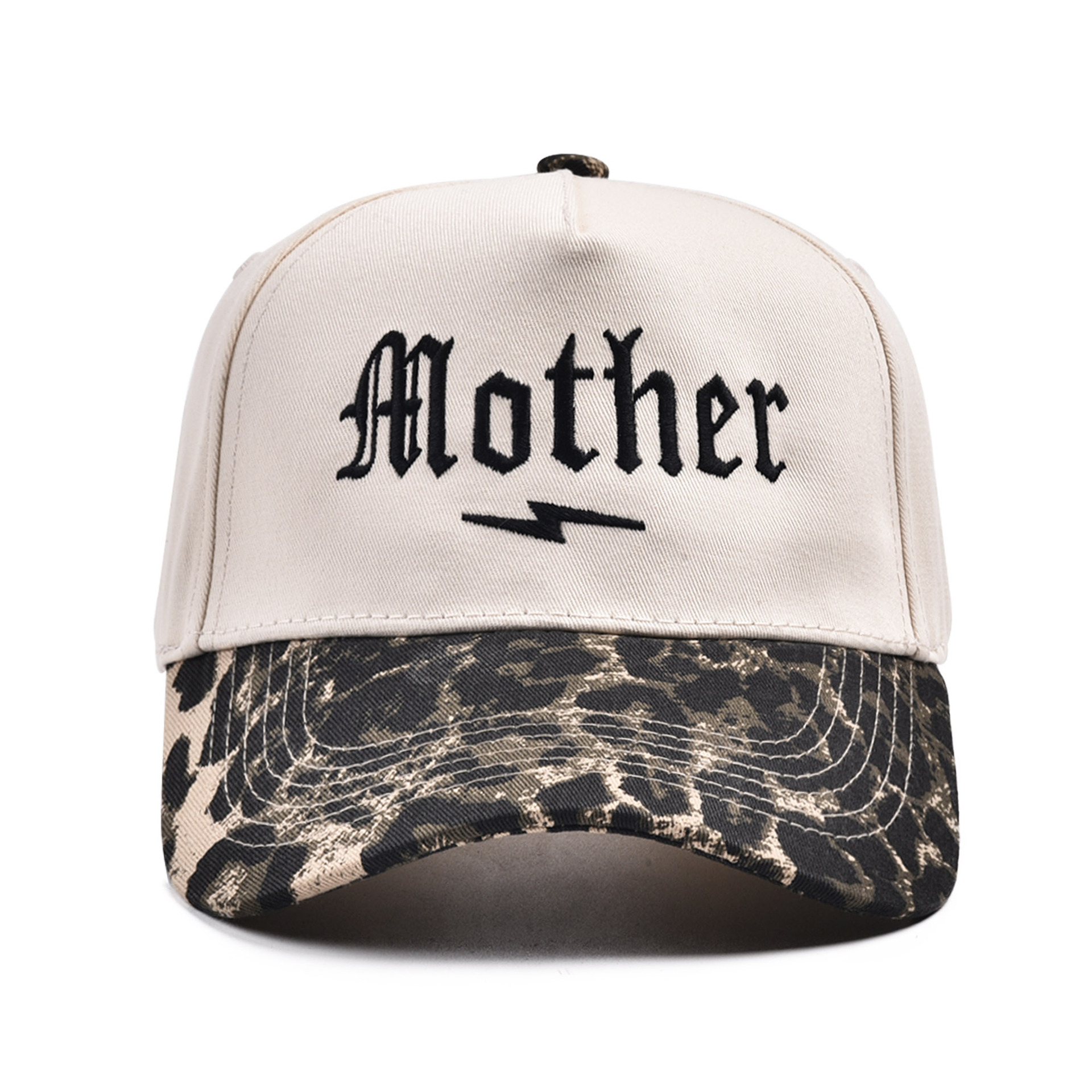Large leopard print mother-adult trucker hat