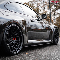 Jantes en alliage forgé style CF4, roues concaves profondes personnalisées, gris brillant noir, 5x112 5x120, 17-22 pouces, pour BMW Racing Car Rim