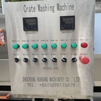 Hoge-efficiëntie machine voor het wassen van vleesverwerkingskratten |   Commerciële omzetbakwasmachine voor reiniging in voedingsmiddelenfabrieken