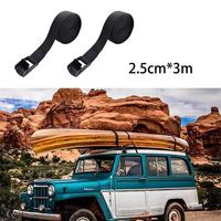 Ensemble de sangles en nylon avec boucle en plastique et ajusteur coulissant à came pour accessoires de fixation de cargaison sur le toit de voiture