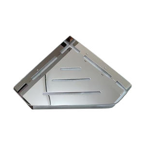 Estante de Esquina Rectangular de Acero Inoxidable Moderno de Doble Nivel para Baño, Montado en la Pared, para Almacenamiento de Toallas en la Ducha o el Inodoro, Impermeable - Product Image 5