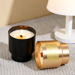 Vela Aromática de Alta Gama Hecha a Mano con Base de Madera, Vela de Cera de Soja de Larga Duración para Aromatizar el Hogar, Ideal para Acción de Gracias y Navidad - Product Image 6