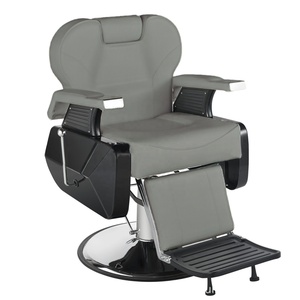 Fauteuil de Barbier Inclinable Moderne avec Repose-Pieds en Plastique et <span class=keywords><strong>Silicone</strong></span>, Polyvalent pour Soins Capillaires et Coiffure Homme, Toilettage de la Barbe - Product Image 4