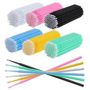 Paquete de 100 Unidades de Microaplicadores Desechables Multiusos con Varilla de Cristal <span class=keywords><strong>para</strong></span> Limpieza de <span class=keywords><strong>Pestañas</strong></span> y Uso en Tatuajes - Product Image 4
