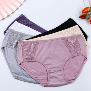 Mutandine da donna europee con pizzo in cotone, a doppio strato, a forma di pantaloncino, protettive di media gamma, per mamme - Vendita all'ingrosso - Product Image 1