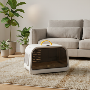 Kandang Hewan Peliharaan Lipat Portabel Tahan Air yang Disetujui Maskapai Penerbangan untuk Hewan Kecil, Plastik Kokoh Kapasitas Besar, Model Selempang - Product Image 1