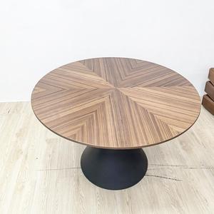 Solid Wood Round Dining Table Set 8 Piece With Turntable For Home And Small Apartments - Product Image 4
