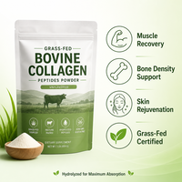 Collagène bovin nourri à l'herbe en poudre, peptides de collagène de type I et III hydrolysés pour la récupération musculaire, la densité osseuse et la régénération cutanée