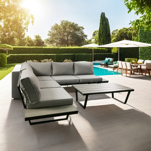 Yoho, muebles de comedor al aire libre de lujo modernos, juego de sofá de jardín para jardines, parques, patios, casas de campo, salones o apartamentos - Product Image 5