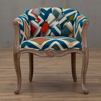 Echo Amerikanischer Landhausstil Einzelsitzer-Sofa Hochwertiger Europäischer Klassischer Holz-Loungesessel für Wohnzimmer mit Knopfheftung