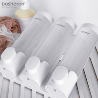 Distributeur de savon pour salle de bain, distributeur de savon pour les mains, distributeur de savon pour hôtel, montage mural, 3 en 1, pompe à pression manuelle, distributeur de shampoing pour la douche