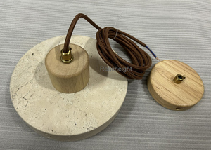 Lampada a Sospensione LED in Travertino Giallo Stile Wabi-Sabi Giapponese 3CCT-Stile Nordico per Illuminazione di Ristoranti, Bar, Case Vacanza e Camere degli Ospiti - Product Image 5