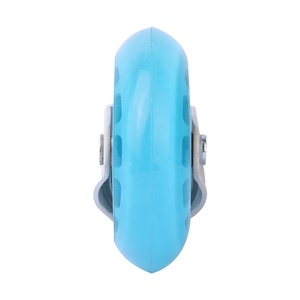 Factory Wholesale 75mm 3 Inch Blue Transparent Rubber Silent Office Chair Casters Steel Furniture <b>Replacement</b> <b>Wheels</b> - Product Image 3