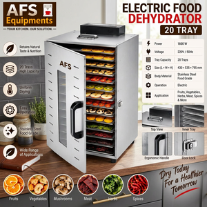 เครื่องอบแห้งอาหารไฟฟ้า AFS 20 ชั้น สแตนเลส อบแห้งสม่ำเสมอ 3000-4500 วัตต์ ดีไซน์เสียงเบา สำหรับใช้ในครัวเรือน - Product Image 2