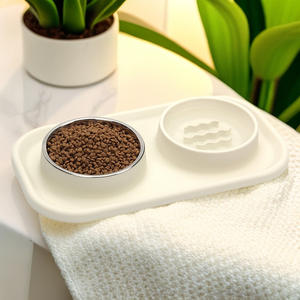 ODM & OEM mangkuk makanan lambat silikon satu bagian ongkos kirim anti-kelebihan mangkuk makanan air kucing anjing multifungsi untuk Solid kecil - Product Image 2