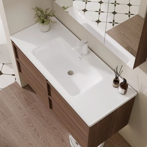 BALOM Modern Bathroom Cabinet Large Capacity Wood Plywood Melamine MDF Vanity with Smart Mirror and OEM Factory - Product Image 4