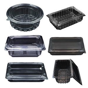 Disposable <b>Plastic</b> PET Packaging <b>Box</b> for Nuts Kernels Food Embossing Puff Bread Pastry Biscuits Potato Chips Sushi Pizza - Product Image 1
