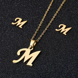 Personalize A-Z Letter Alphabet Pendant Necklace Gold Chain Initial Necklaces Charms for Women Jewelry Dropshipping