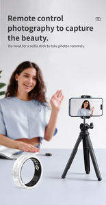 Anillo Inteligente SHR 2026 con WiFi, Control por Aplicación iOS, Monitor de Presión Arterial, Frecuencia Cardíaca, Sueño, Monitoreo de Emociones, Control Remoto de Aleación, OEM - Product Image 2