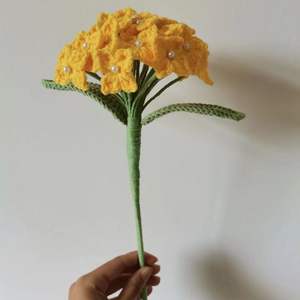 Flor de Crochet Hecha a Mano, Tejida, Artificial, de Hortensia <span class=keywords><strong>Macrophylla</strong></span> Individual, Decoración para el Hogar, para el Día de San Valentín - Product Image 4
