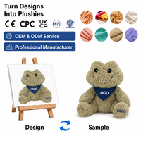 Logo personnalisé sur la peluche grenouille, cadeau doux, mascotte, jouet à offrir