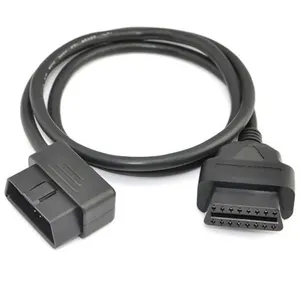 Benutzer definierte 1ft 30cm Universal J1962 OBD OBD2 OBD II 90 Grad rechtwinklig 16-polig Stecker-Buchse-Verlängerungsdiagnose-Verlängerung kabel