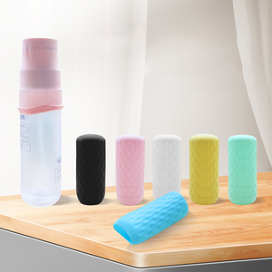 Housses de bouteilles de voyage en silicone anti-fuite, protections élastiques réutilisables pour articles de toilette, pour des voyages sans fuites - Product Image 4