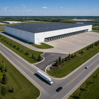 Entrepôt à grande portée en structure métallique conforme à la norme EN 1090, atelier métallique préfabriqué haute performance, bâtiment logistique de stockage