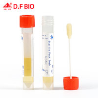 Juego de Hisopos para Muestras Ambientales con Agua Estéril Duanfeng TSB+ |   5 Hisopos TSB + 5 Hisopos de Agua/Bolsa para Laboratorio de Microbiología