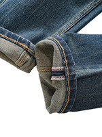 Automne hommes décontracté Stretch fuselé pantalon YKK fermeture éclair Joker jean Super doux lavage technologie Denim moyen lavage solide jean hommes