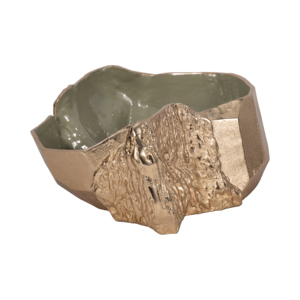 Ciotola Decorativa in Metallo a Forma Libera, Elemento Scultoreo per Arredamento Casa, Centrotavola, Decorazione da Tavolo - Product Image 2