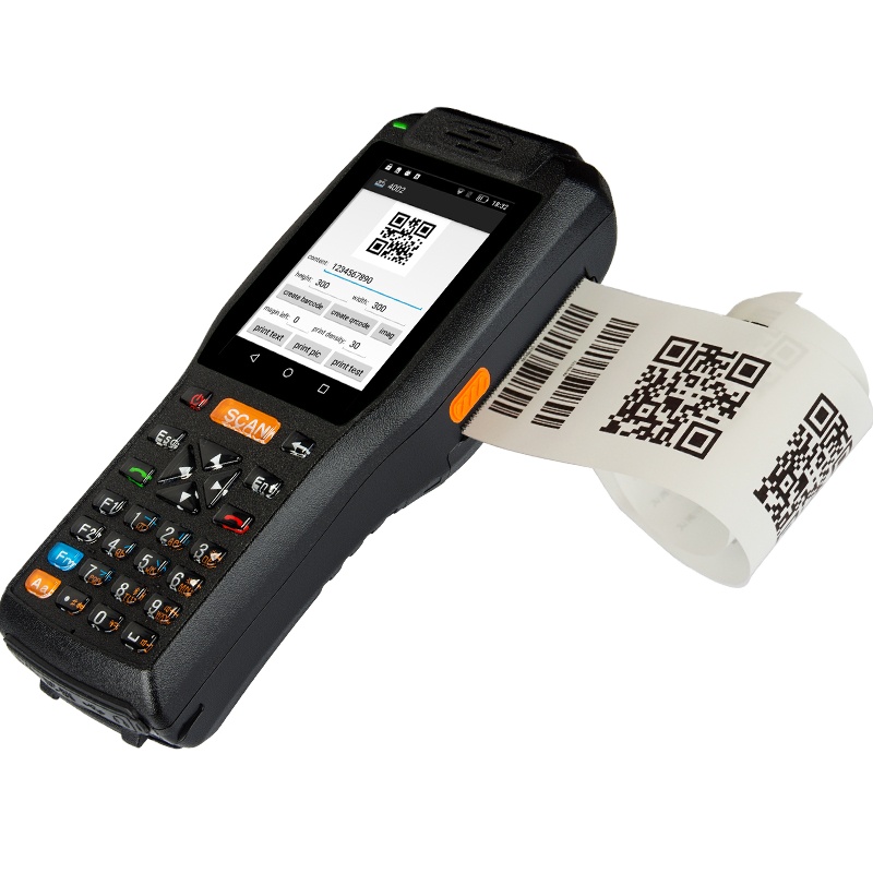 IP67 Robuuste Pda Barcode Printer Android Mobiele Handheld Pda Met Thermische Printer