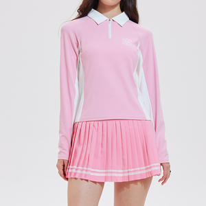 Tennis-Golf-Anzug für Damen, schnell trocknend, Fitness-Oberteil, Herbst und Winter, Badminton-Training, kleiner Revers, langärmelig, Nylon/Baumwolle - Product Image 5