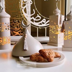 Dekorasi Ramadan Jusee 2026 Nampan Logam Ramadan Piring Modern Kotak Dekorasi Meja Rumah Muslim - Product Image 5