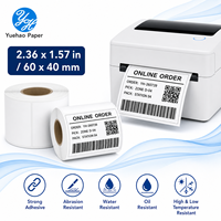 Rollo de Etiquetas Térmicas 60x40mm con Recubrimiento Superior, Rollo de Etiquetas Térmicas Directas Autoadhesivas para Códigos de Barras, Directo de Fábrica