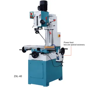 ZAY7045FG 31 1/2" x 9 1/2" Gear-Head Mill Drill Milling Machine with DRO