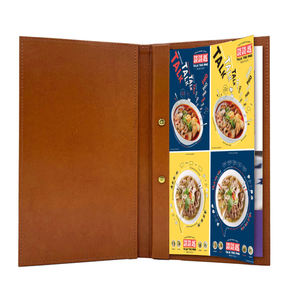 Envío Rápido, Menús de Restaurante en Cuero Marrón, Menú de Cuero Sintético Personalizado, Libro de Menú de Alta Cocina con Tornillos Internos - Product Image 2