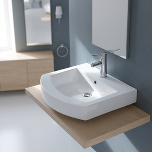 Évier de comptoir en céramique au design floral moderne de luxe avec lavabo en granit résistant à l'eau pour la décoration de salle de bain - Product Image 5