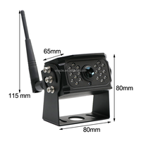 Caméra de recul sans fil AHD 1080P, caméra de camion à large plage de tension 12-36V avec 170° de champ de vision °   Transmission numérique grand angle 2.4G