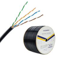 Nuevo Cable de Red Ethernet a Granel MX-STAR para Exteriores F/UTP 23AWG CCA Cat5E Plus, Cobre Sólido, con Clasificación Riser, 10G CMX CM CMG