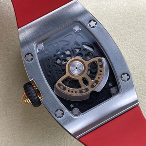 Montre mécanique automatique squelette de luxe pour <span class=keywords><strong>femme</strong></span>, de haute qualité, avec boîtier tonneau serti de diamants, thème Lèvres Rouges 07-01 - Product Image 5
