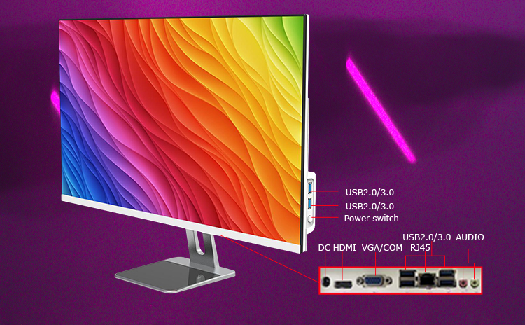 23.8inch Core I3 I5 I7 AIO Business Gamer Desktop Mo<i></i>noblock Gaming Computer All in One PC